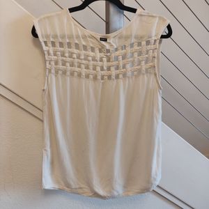 EUC RVCA rayon top w/ back detail cutouts